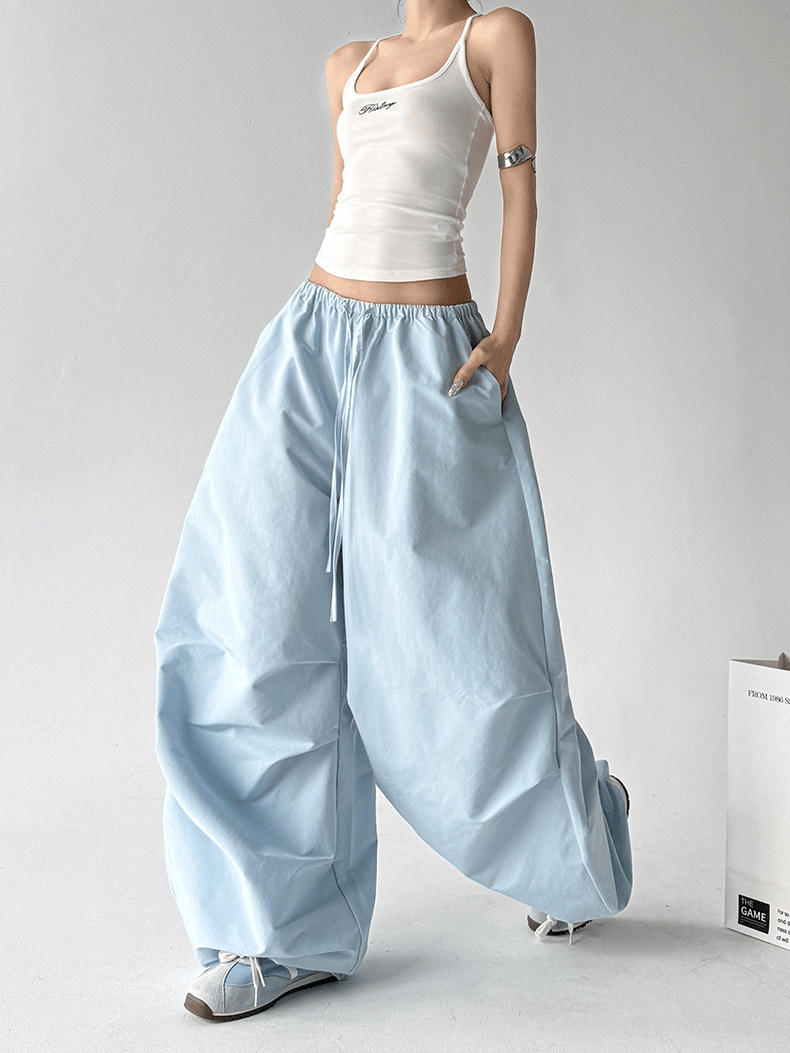 Drawstring Wide - Leg Parachute Pants - CT6681 - COPPING THREADS - CT Select