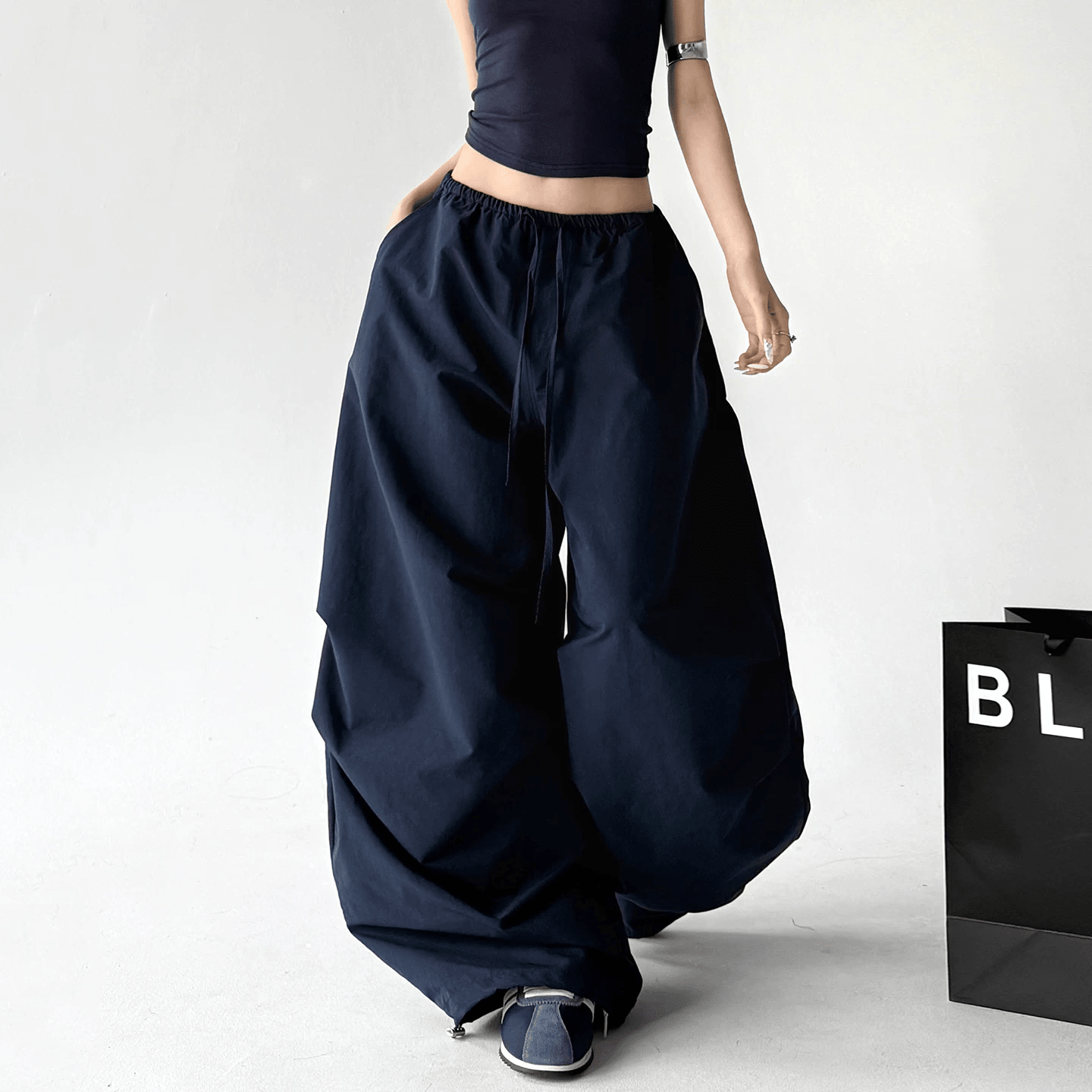Drawstring Wide - Leg Parachute Pants - CT6681 - COPPING THREADS - CT Select