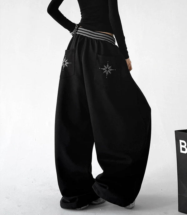 Drawstring Wide-Leg Sweatpants - COPPING THREADS - CT ORIGINALS