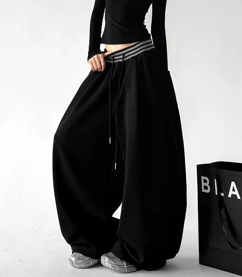 Drawstring Wide-Leg Sweatpants - COPPING THREADS - CT ORIGINALS