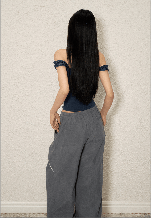 Drawstring Wide - Leg Track Pants - COPPING THREADS - AGAM