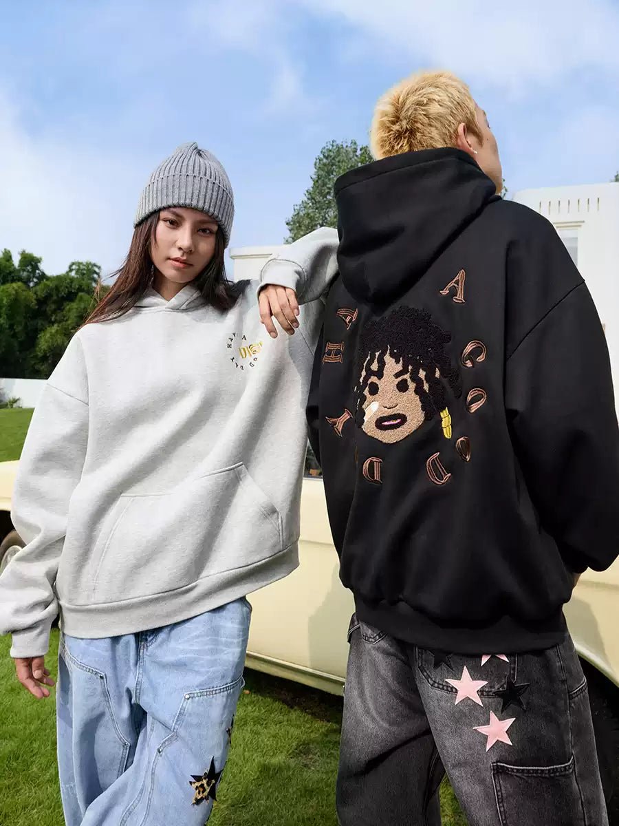 Dreadlocks Gold Teeth Graphic Embroidery Hoodie - COPPING THREADS - Harsh and Cruel
