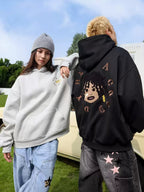 Dreadlocks Gold Teeth Graphic Embroidery Hoodie - COPPING THREADS - Harsh and Cruel