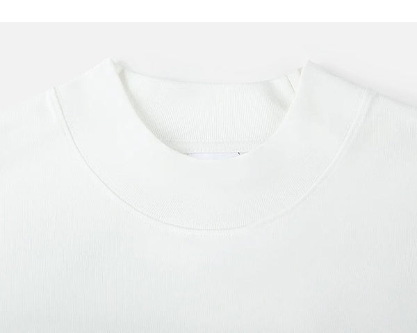 Drop-Shoulder Mock-Neck Long-Sleeve Tee - COPPING THREADS - IDLT