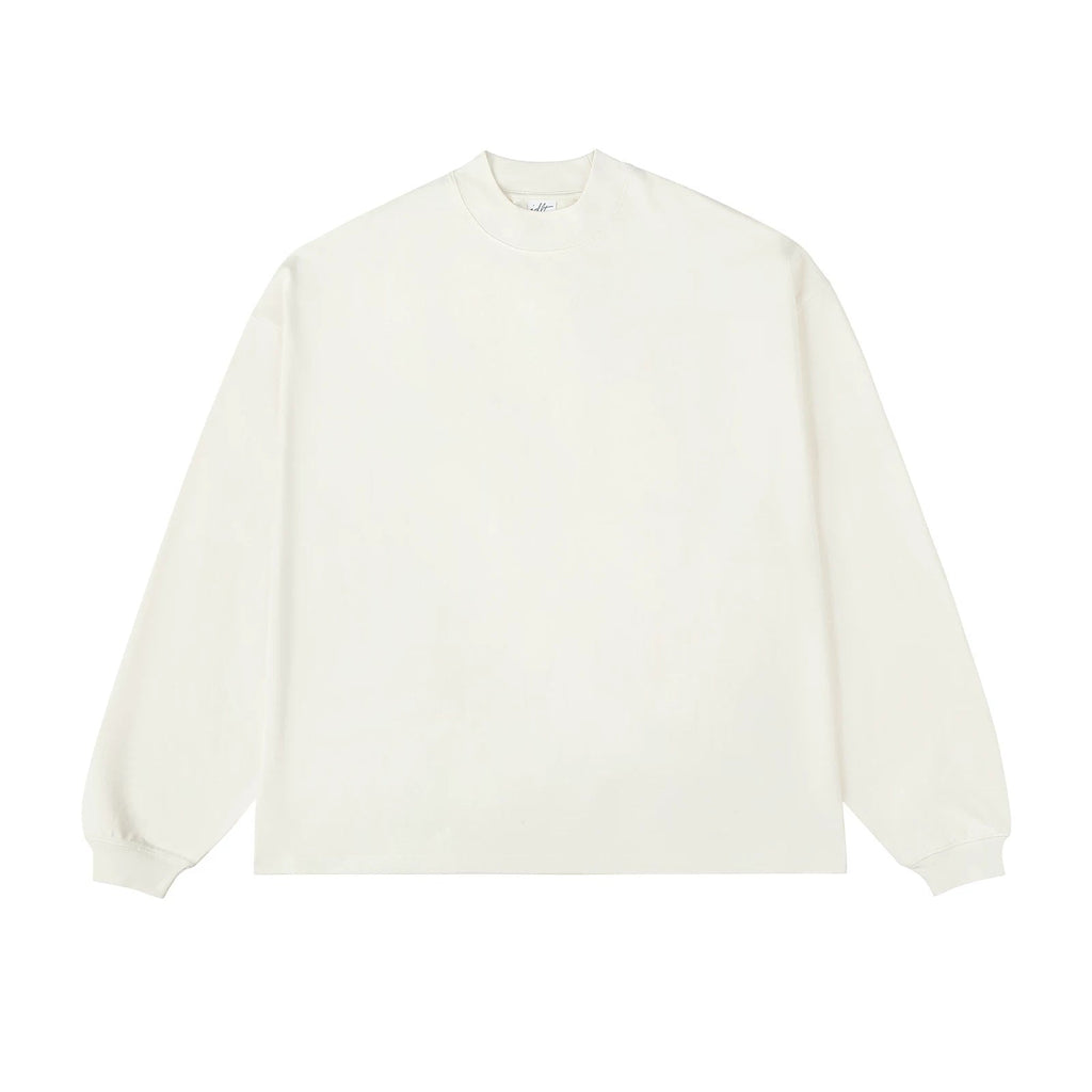 Drop-Shoulder Mock-Neck Long-Sleeve Tee - COPPING THREADS - IDLT