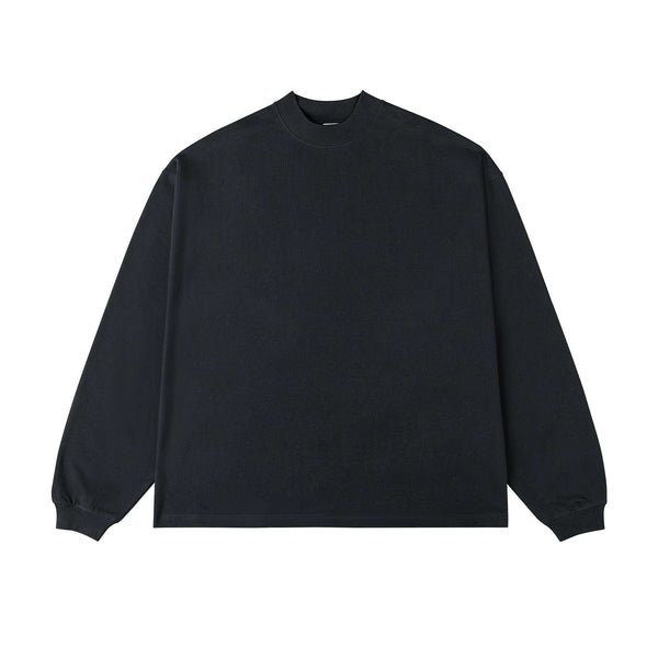 Drop-Shoulder Mock-Neck Long-Sleeve Tee - COPPING THREADS - IDLT