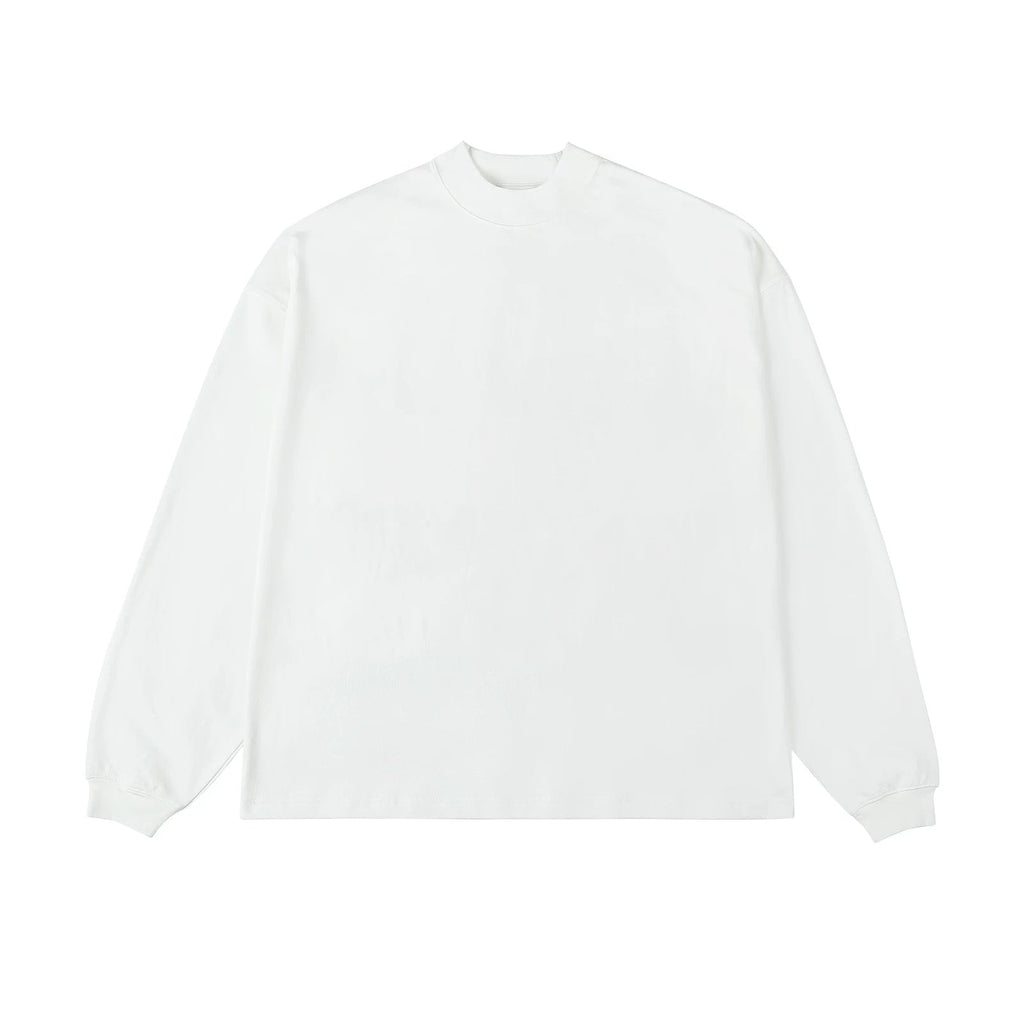 Drop-Shoulder Mock-Neck Long-Sleeve Tee - COPPING THREADS - IDLT