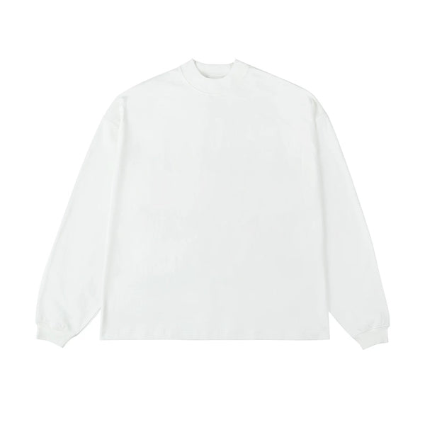 Drop-Shoulder Mock-Neck Long-Sleeve Tee - COPPING THREADS - IDLT