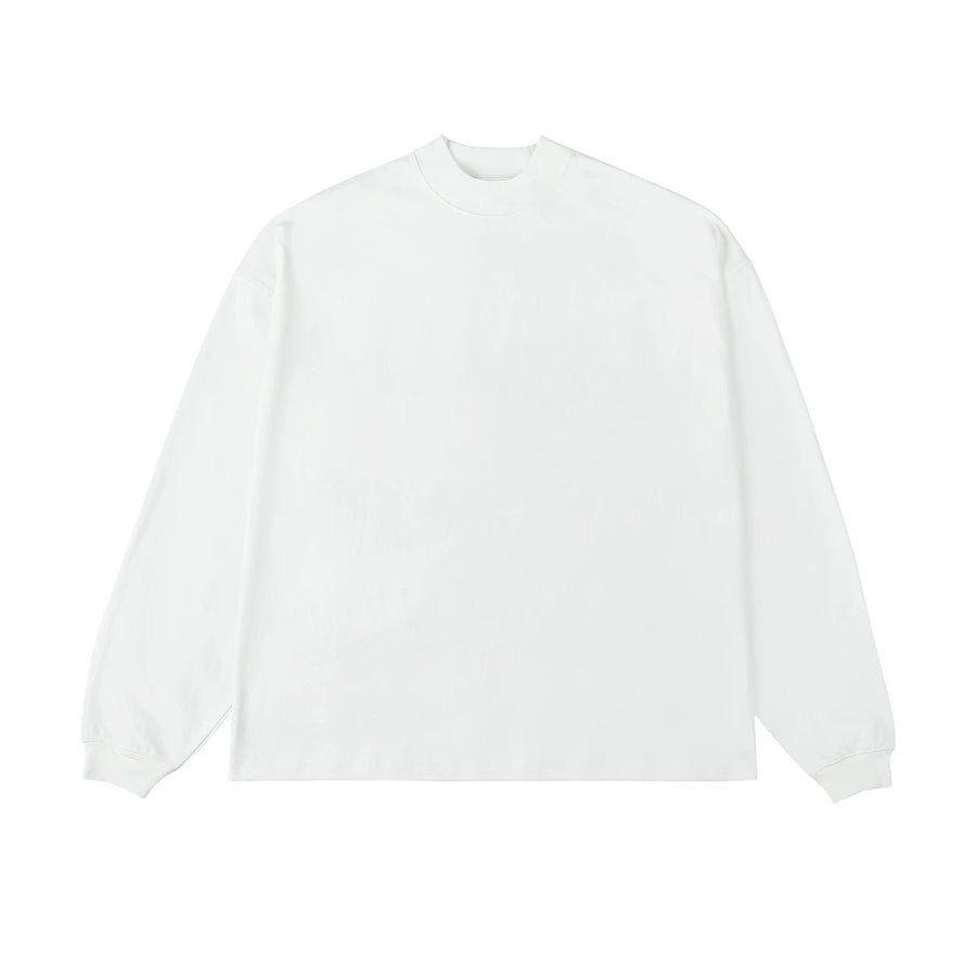 Drop-Shoulder Mock-Neck Long-Sleeve Tee - COPPING THREADS - IDLT