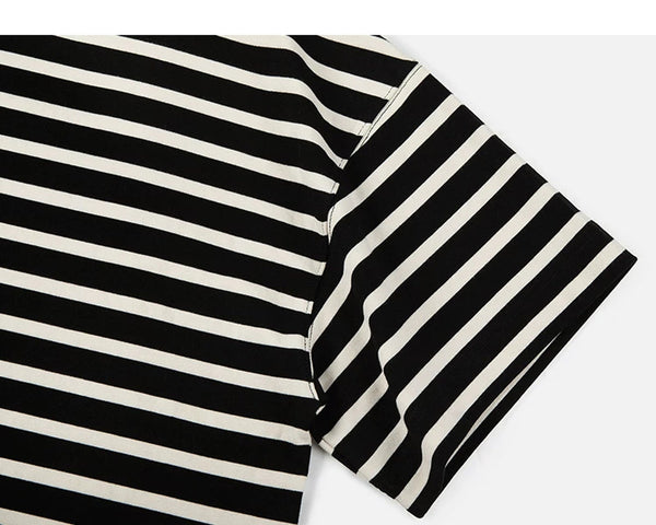 Drop-Shoulder Striped Tee - COPPING THREADS - IDLT