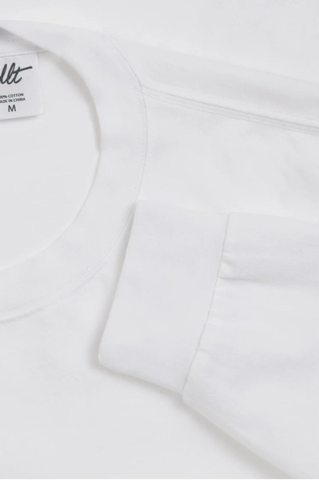 IDLT long sleeve pocket T-shirt, white neckline and cuff.