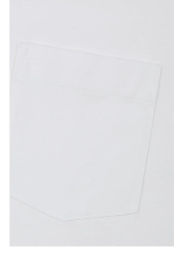 IDLT long sleeve pocket T-shirt, white chest pocket stitching.