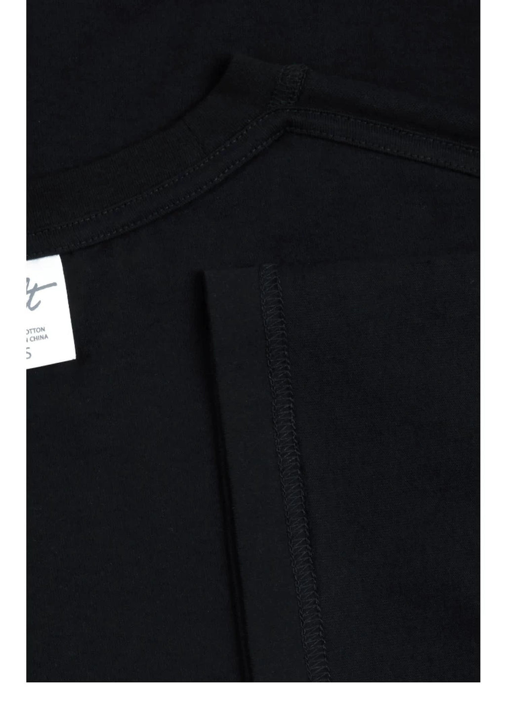 IDLT T-shirt, black inner neckline and sleeve seam.