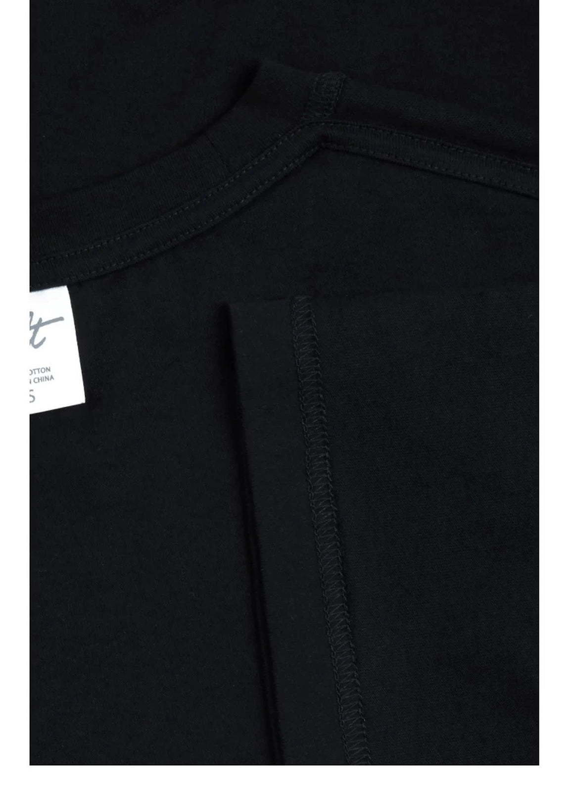 IDLT T-shirt, black inner neckline and sleeve seam.