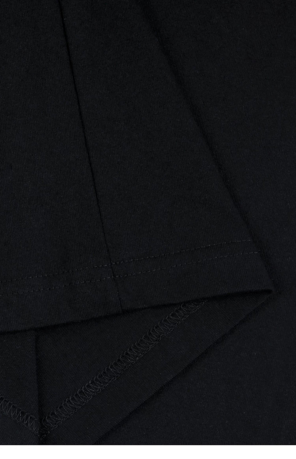 IDLT T-shirt, black folded hem.
