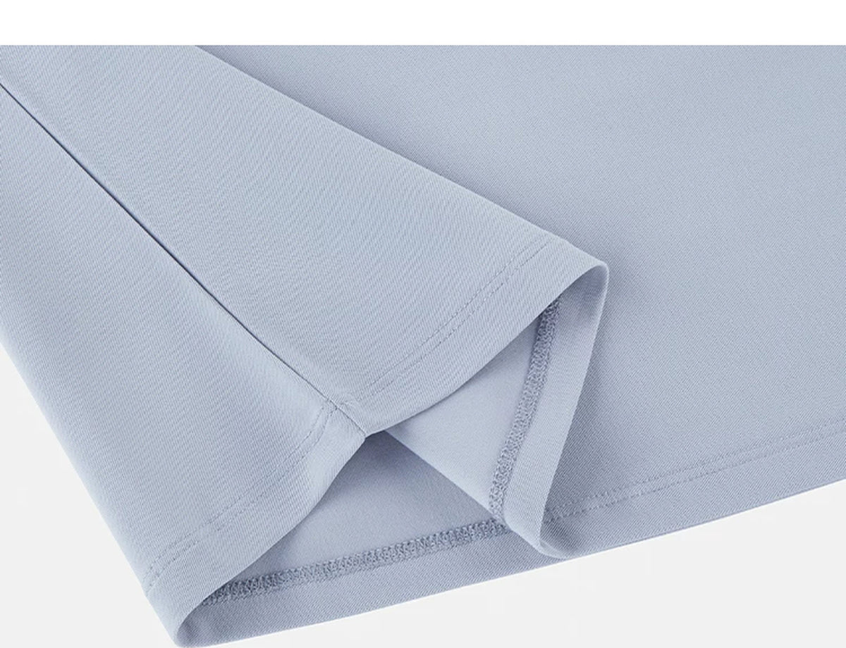 IDLT tank top, light gray folded hem.