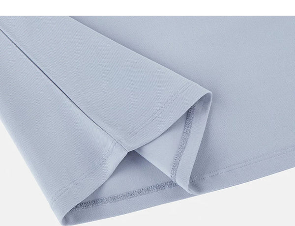 IDLT tank top, light gray folded hem.