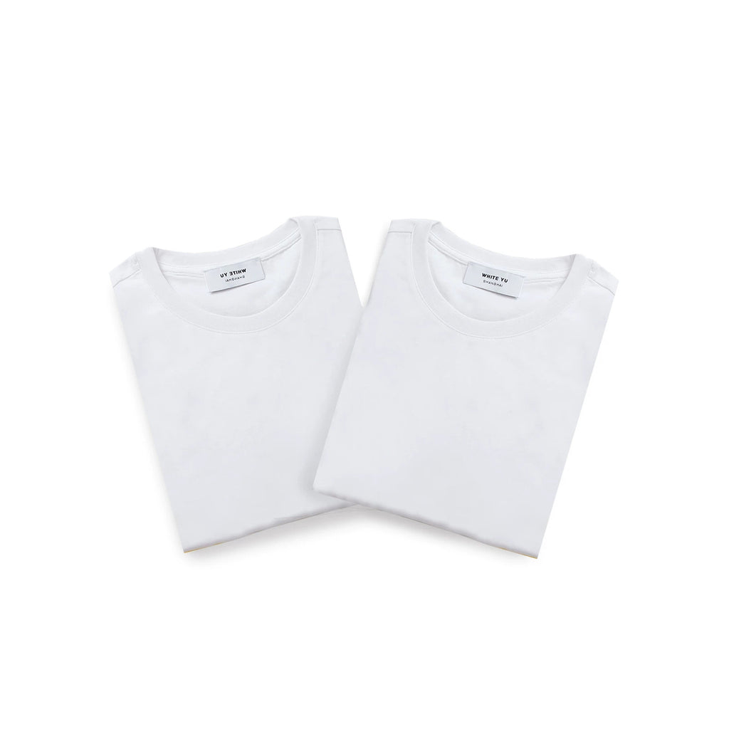 IDLT long sleeve T-shirt, white folded pair.