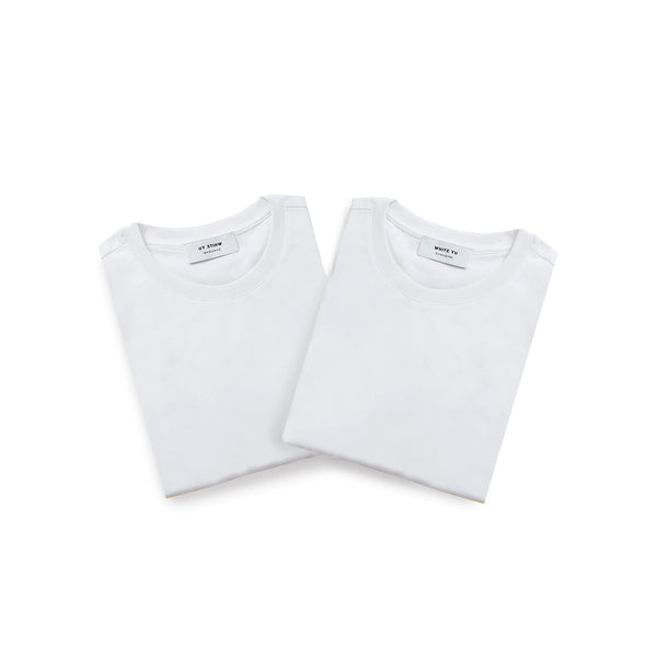 IDLT long sleeve T-shirt, white folded pair.