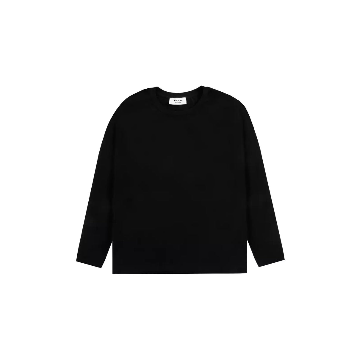 IDLT long sleeve T-shirt, black front.
