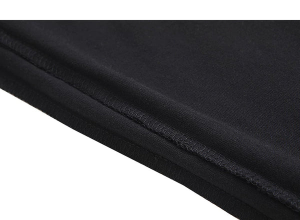IDLT long sleeve T-shirt, black hem stitching.