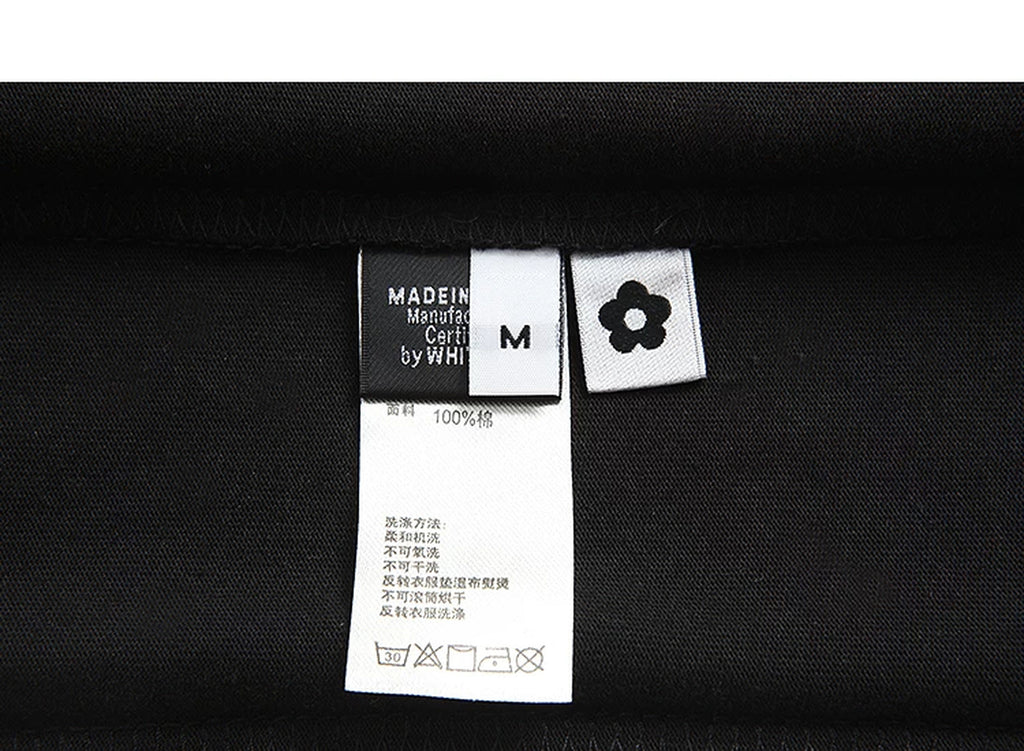 IDLT long sleeve T-shirt, black inner care label.