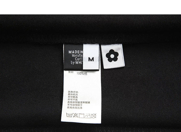 IDLT long sleeve T-shirt, black inner care label.