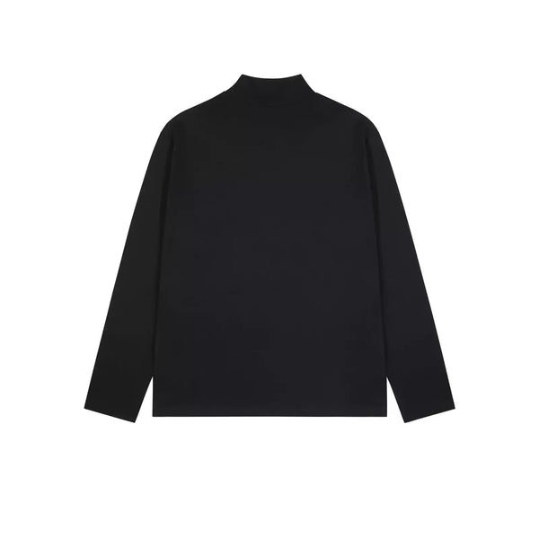 IDLT mock neck top, black back.