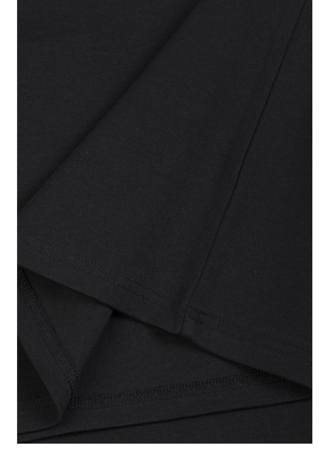 IDLT mock neck top, black hem and inner seam.