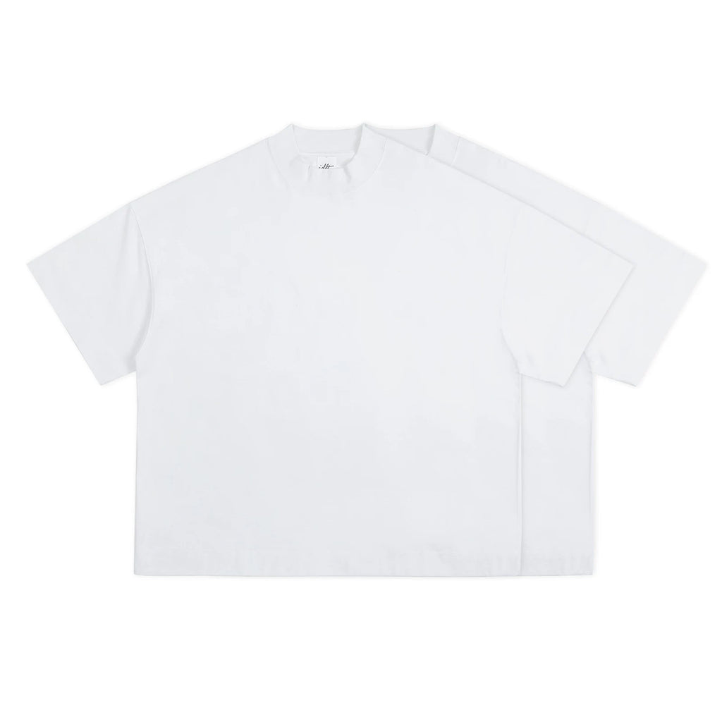 IDLT T-shirt, white layered pair.