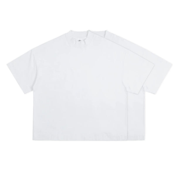 IDLT T-shirt, white layered pair.
