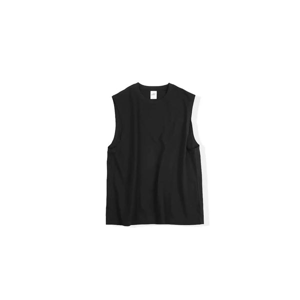 IDLT sleeveless T-shirt, black front overview.