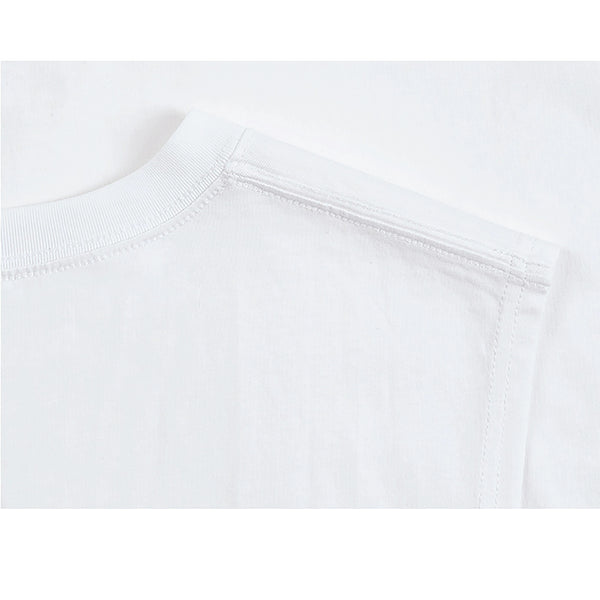 IDLT sleeveless T-shirt, white shoulder seam.