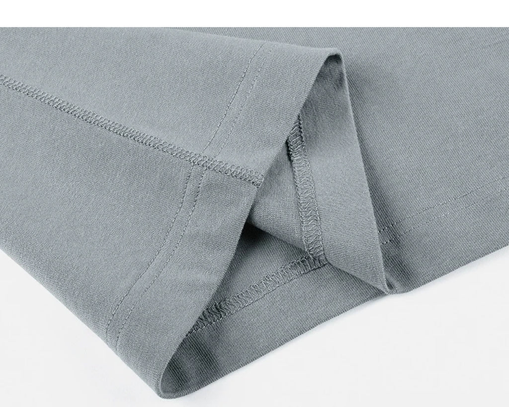 IDLT logo T-shirt, gray folded hem.