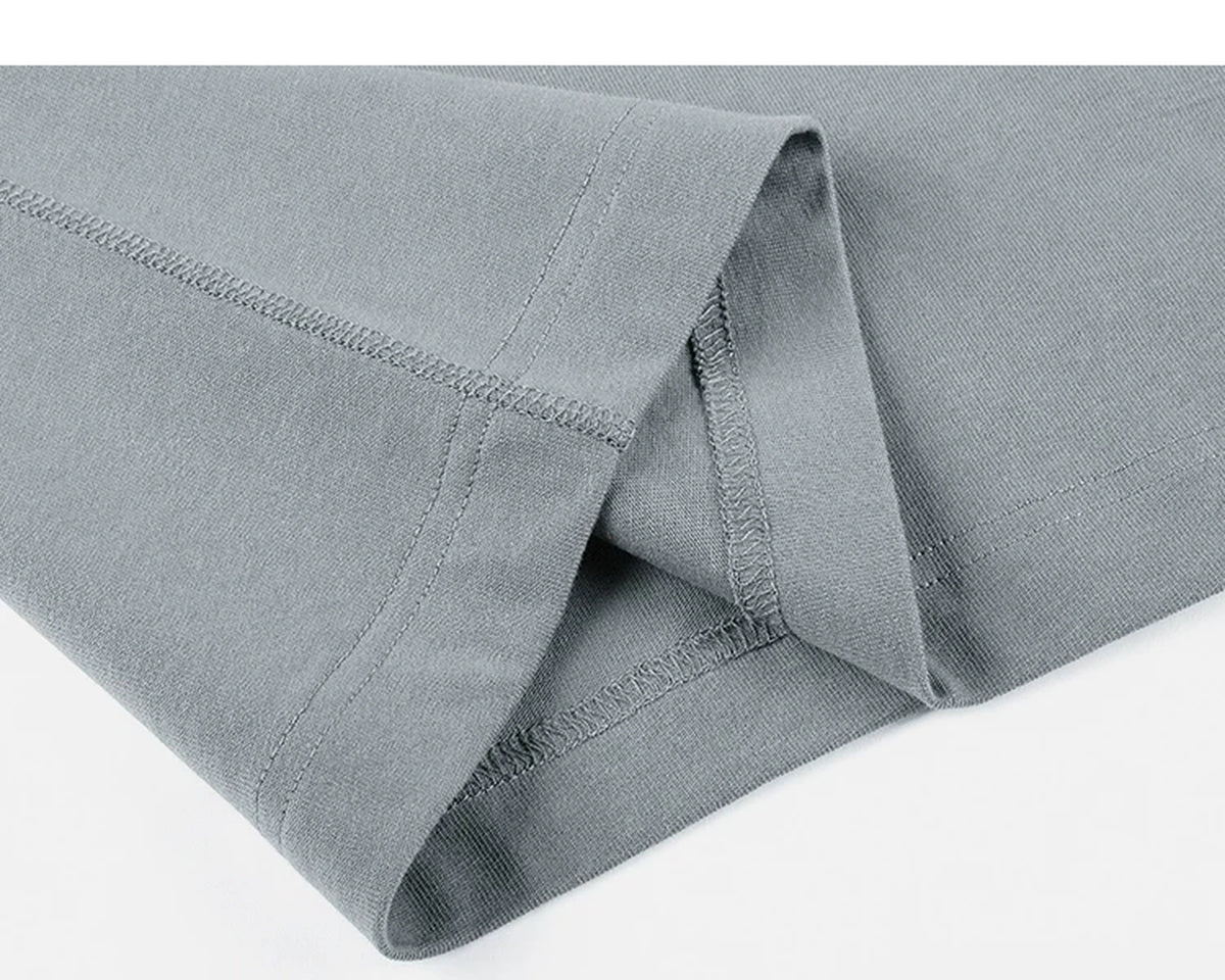 IDLT logo T-shirt, gray folded hem.