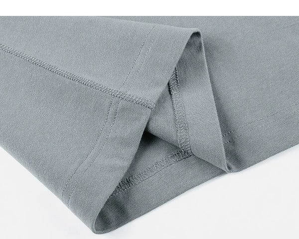 IDLT logo T-shirt, gray folded hem.