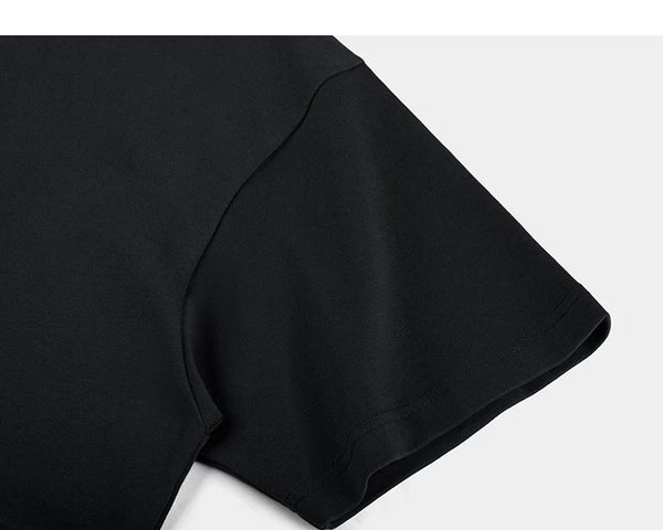 IDLT logo T-shirt, black sleeve.