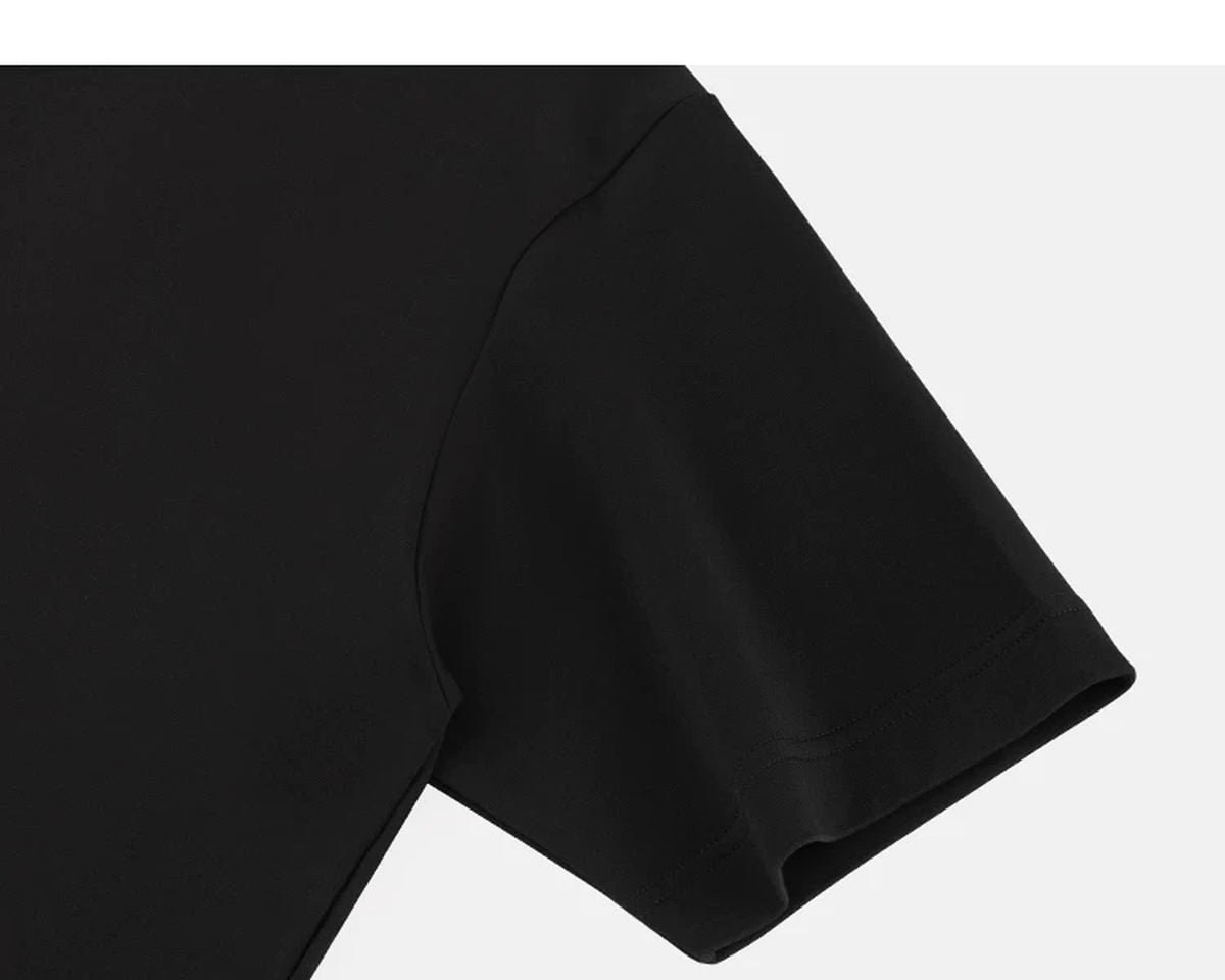 IDLT T-shirt, black sleeve.