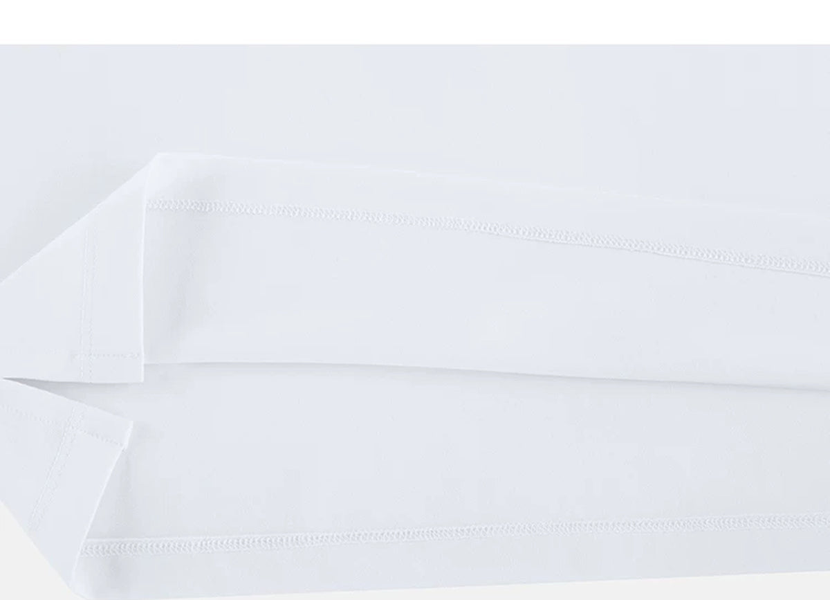 IDLT polo shirt, white inner hem stitching.