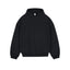 IDLT hoodie, black front.