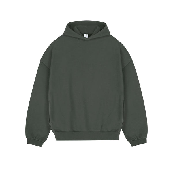 IDLT hoodie, green front.