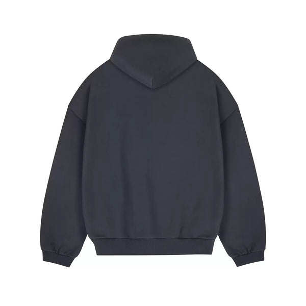 IDLT hoodie, dark gray back.