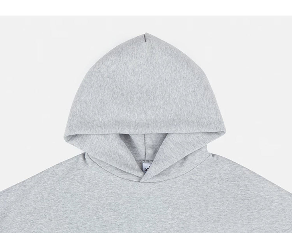 IDLT hoodie, heather gray hood.