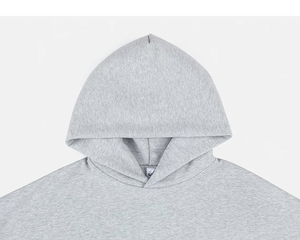 IDLT hoodie, heather gray hood.