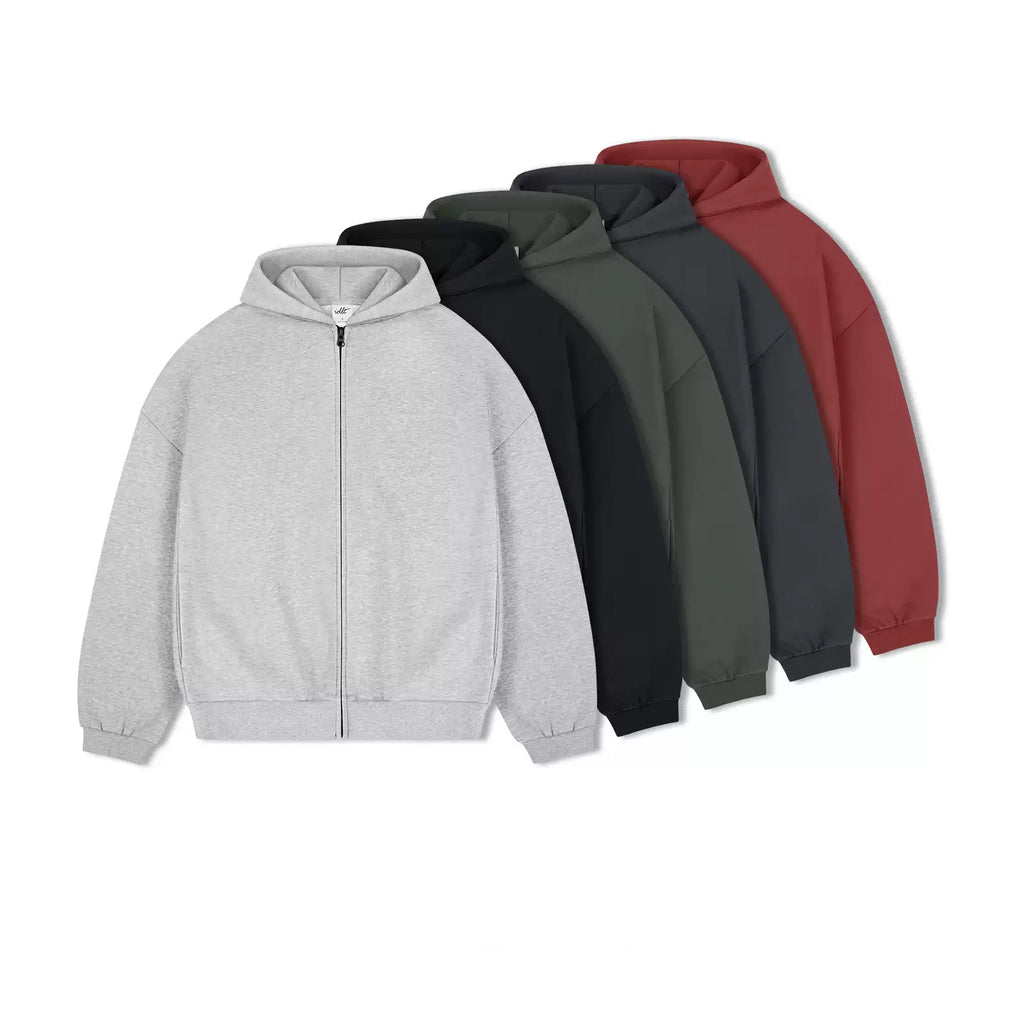 IDLT zip hoodie, color lineup.
