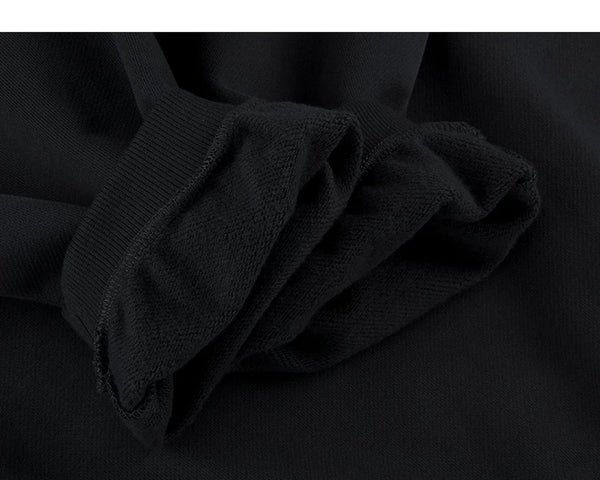 IDLT zip hoodie, black turned cuffs.