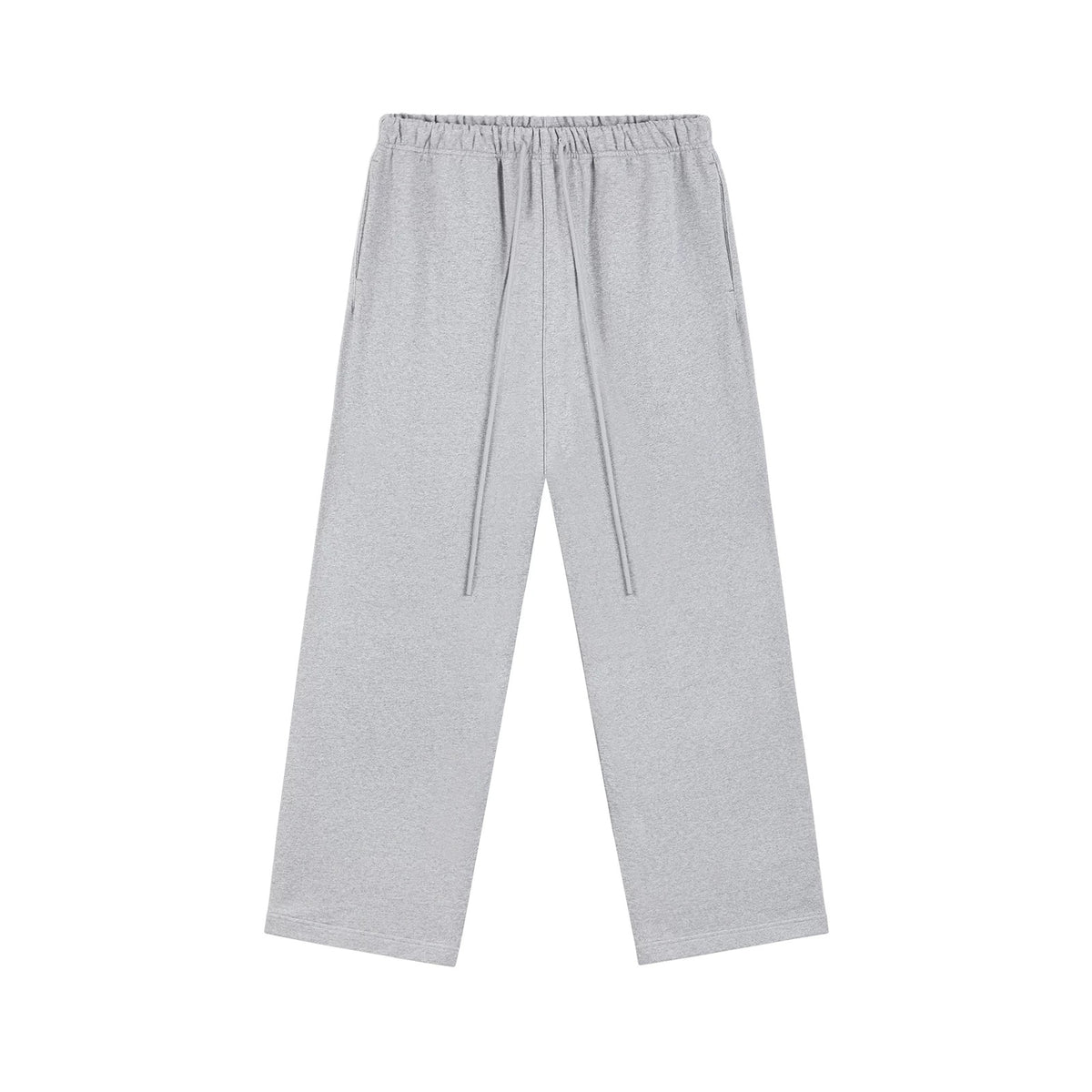 IDLT wide leg sweatpants, heather gray front.