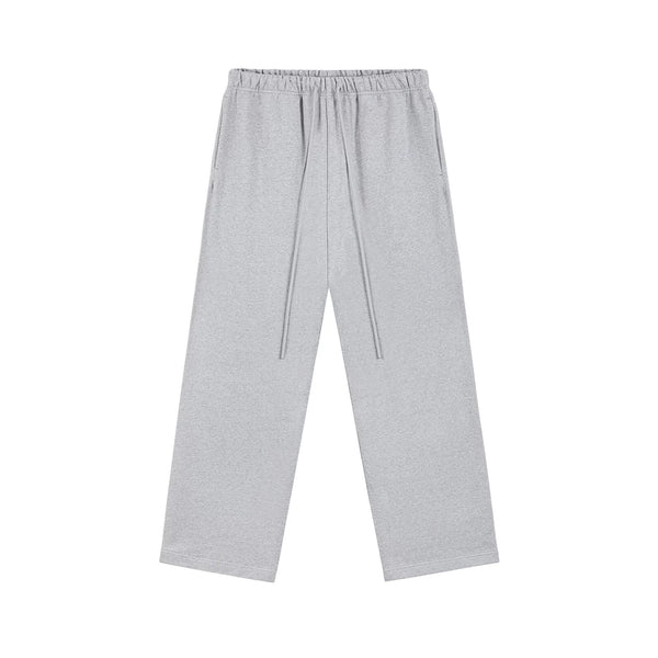 IDLT wide leg sweatpants, heather gray front.