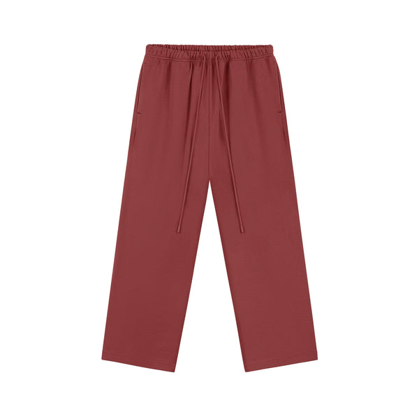 IDLT wide leg sweatpants, red front.