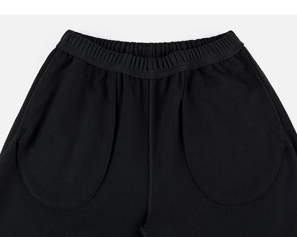 IDLT wide leg sweatpants, black inner pockets.